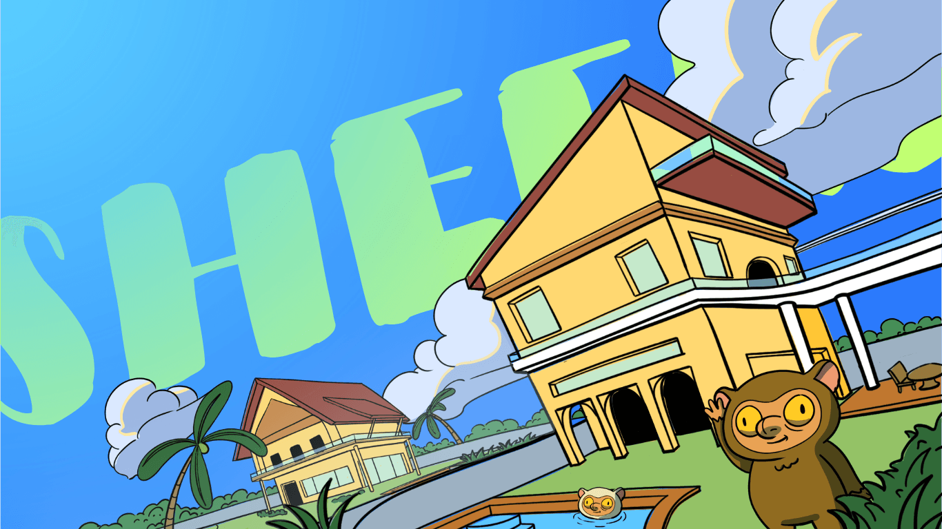 Sheers, SINAG's membership NFT on Robinhood Chain, the tarsier by the villas