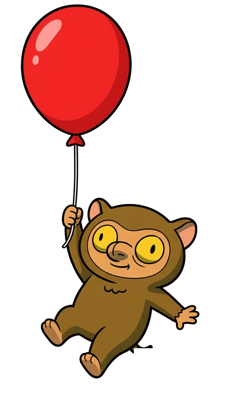 Sheers floating with a balloon